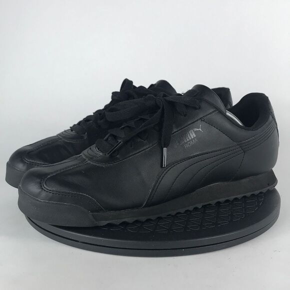 Puma Other - Puma Roma Black Leather Athletic Running Shoes 353572-17 Men’s Size 12